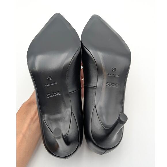 Boss Gracey Pointed Toe Stiletto Heel Pump Women's Black Size US5 EU35 - Picture 8 of 12